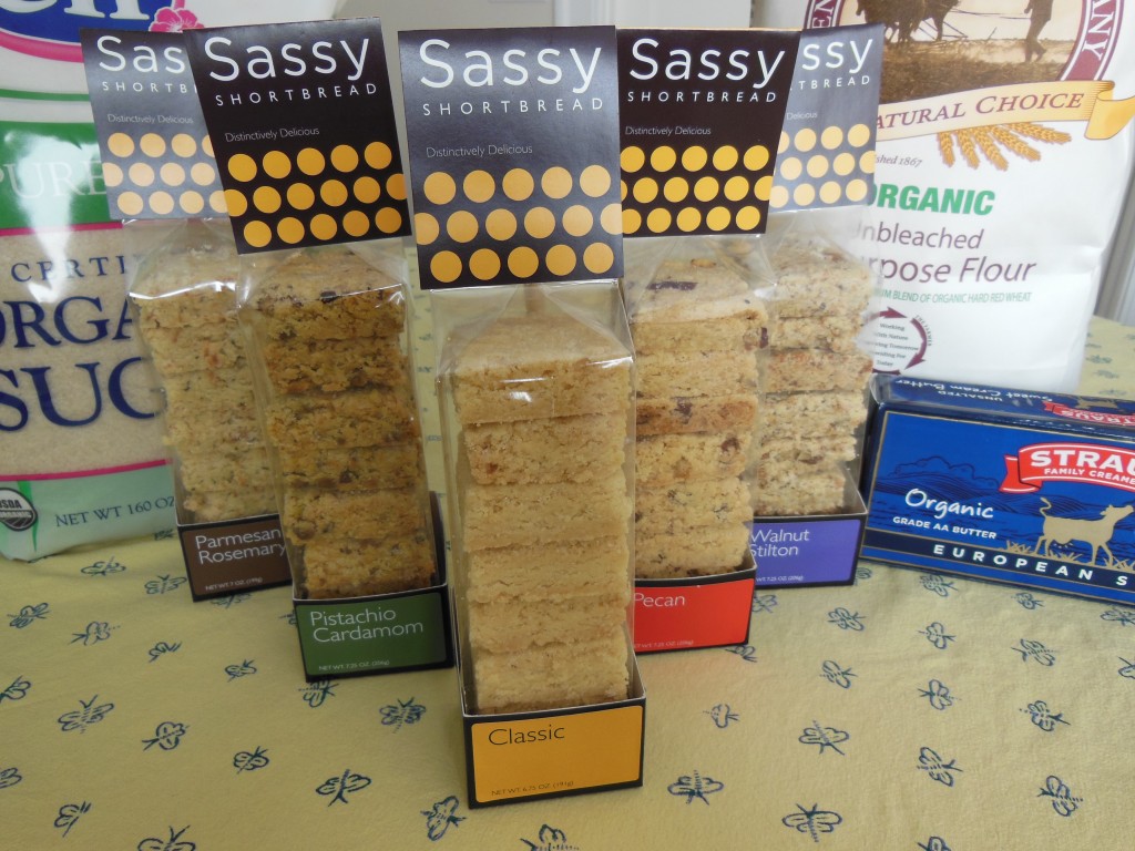The Sassy Shortbread line -- featuring its primary ingredients