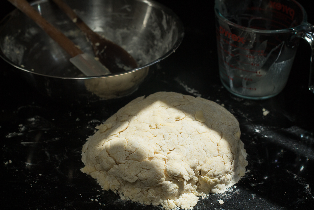 Allowing the dough to rest helps the flour absorb the cream, and relaxes the gluten for easier shaping