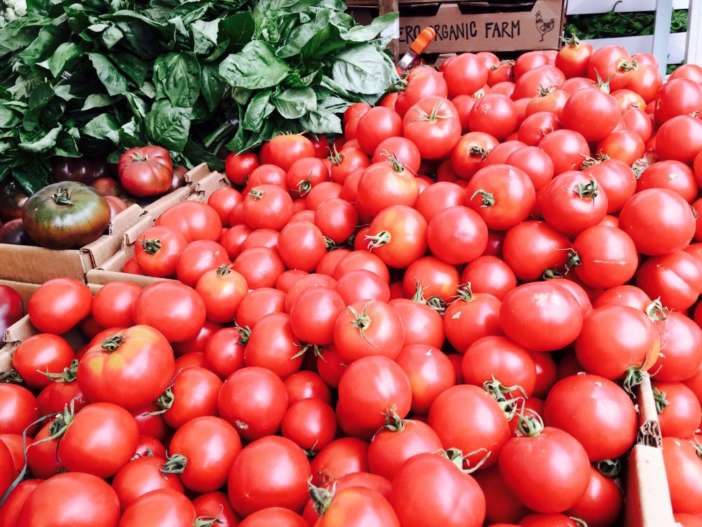 Dry Farmed Early Girl Tomoatoes with Basil