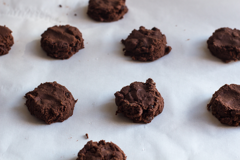 Flatten the cookie dough for quick, even baking