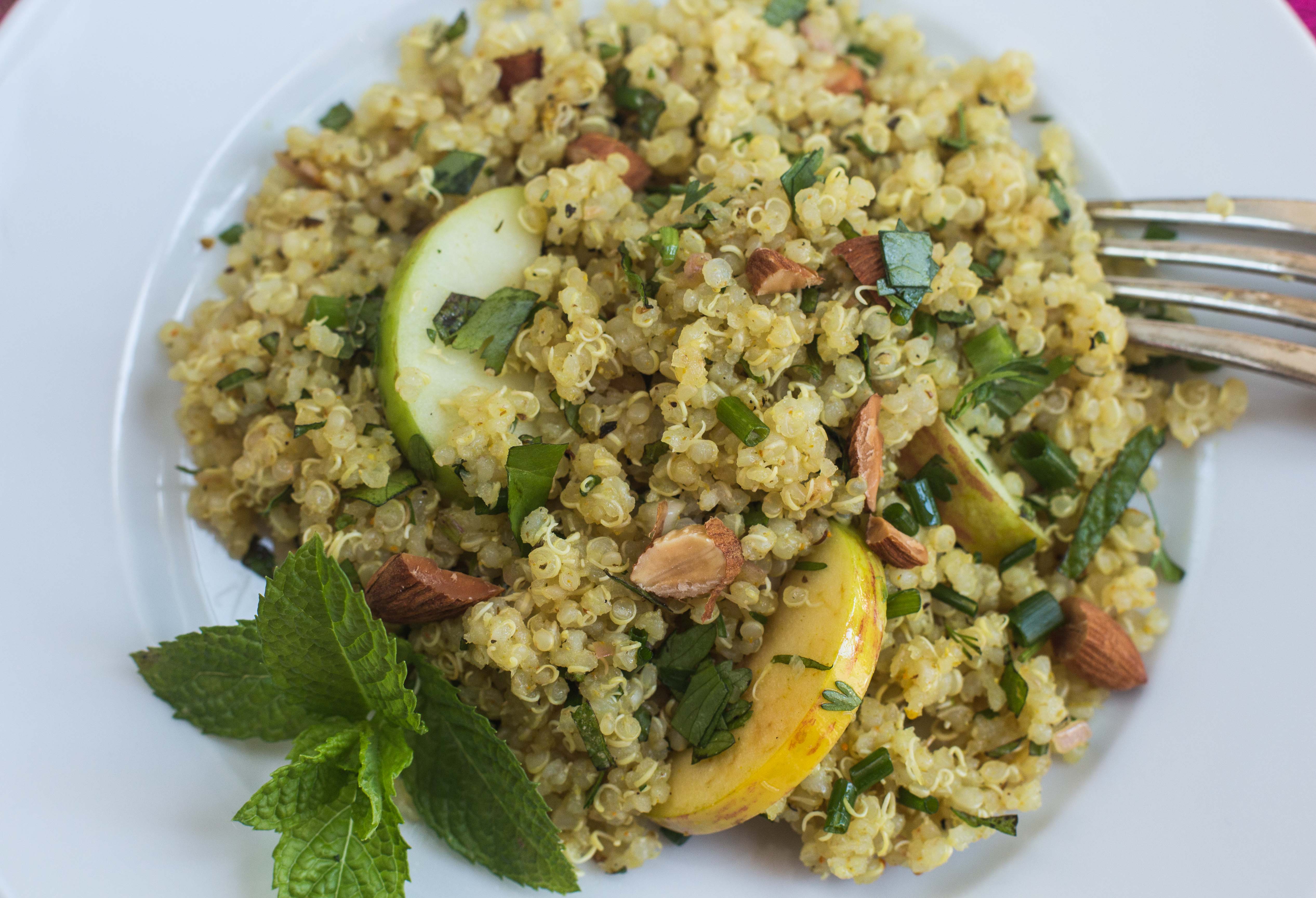 Quinoa & Apple Salad w-Fork Closest