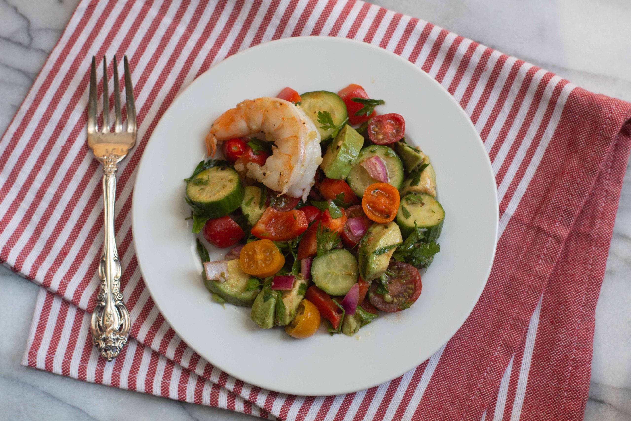 Easy Chopped Salad with Shrimp