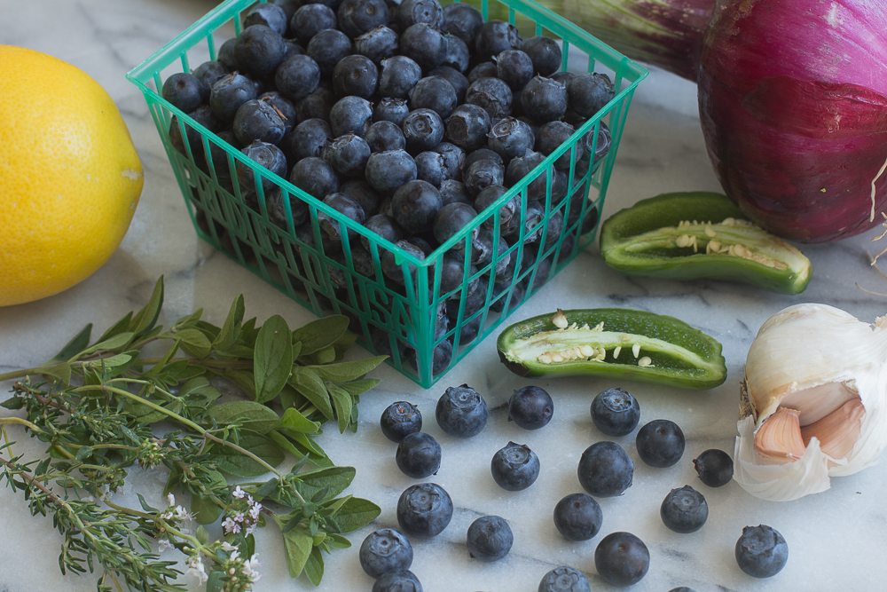 Grilled Chicken with Tangy Blueberry Sauce