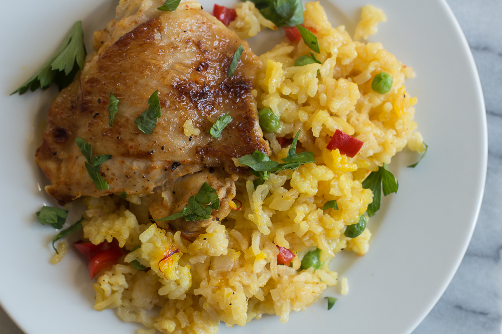 Chicken with Saffron Rice