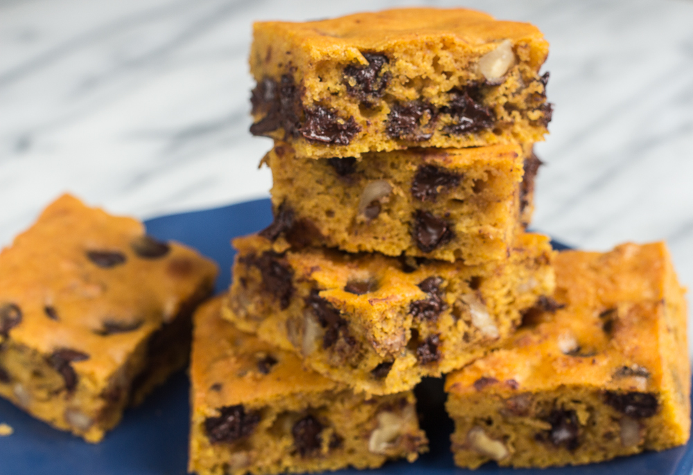 Pumpkin Chocolate Snack Bars