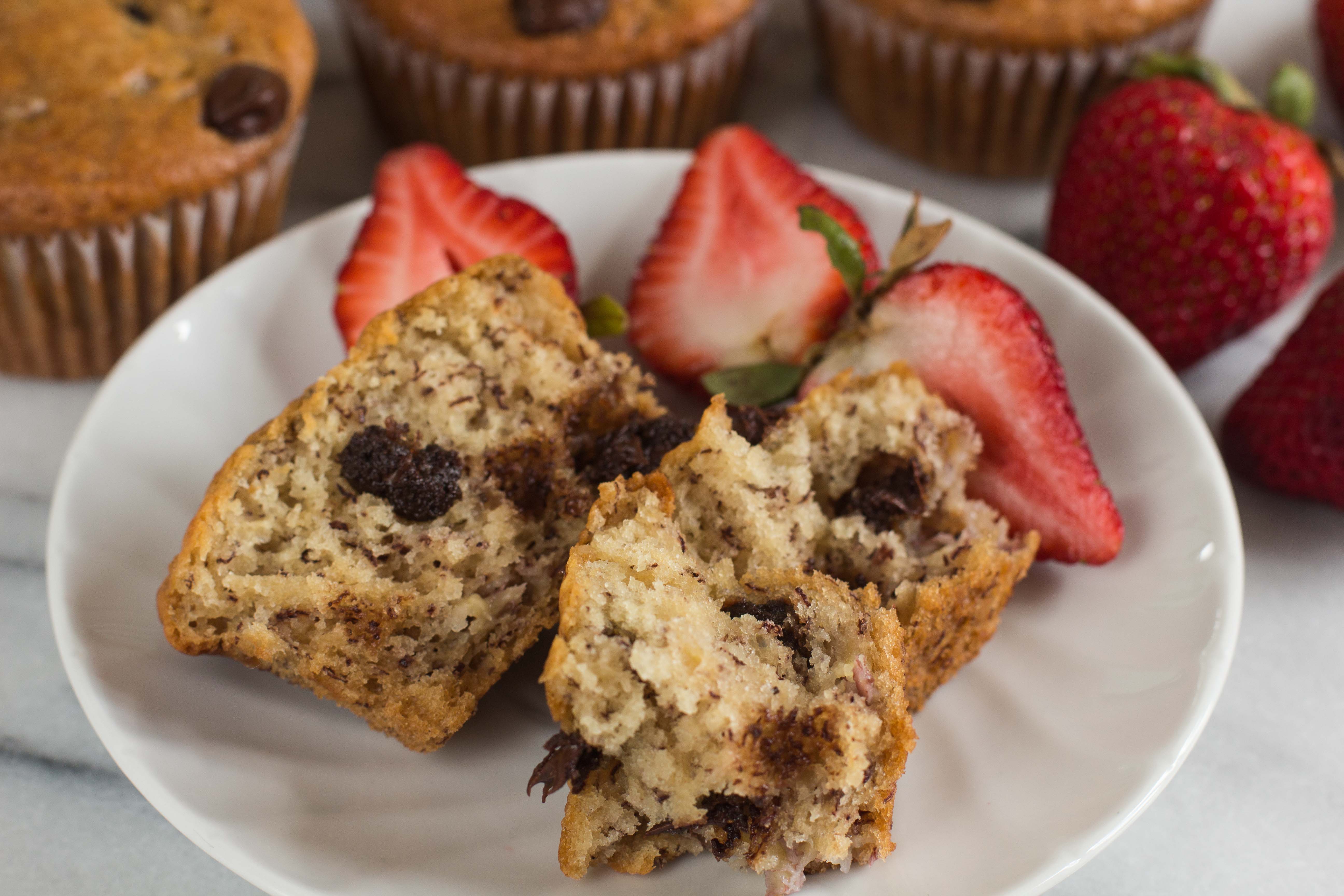 Vegan Banana-Chocolate Chip Muffins