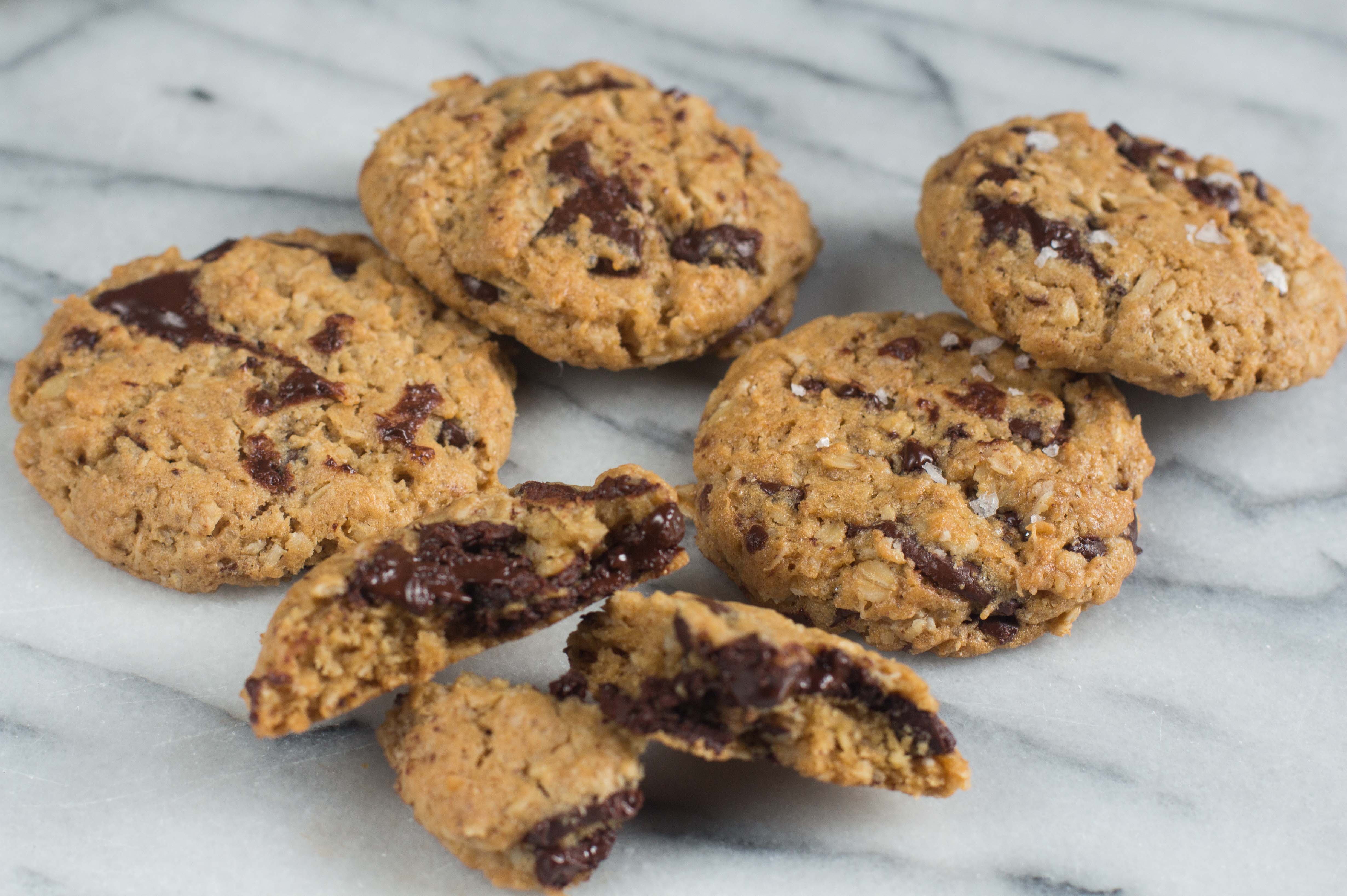 Oatmeal Chocolate Chip Tahini Cookies