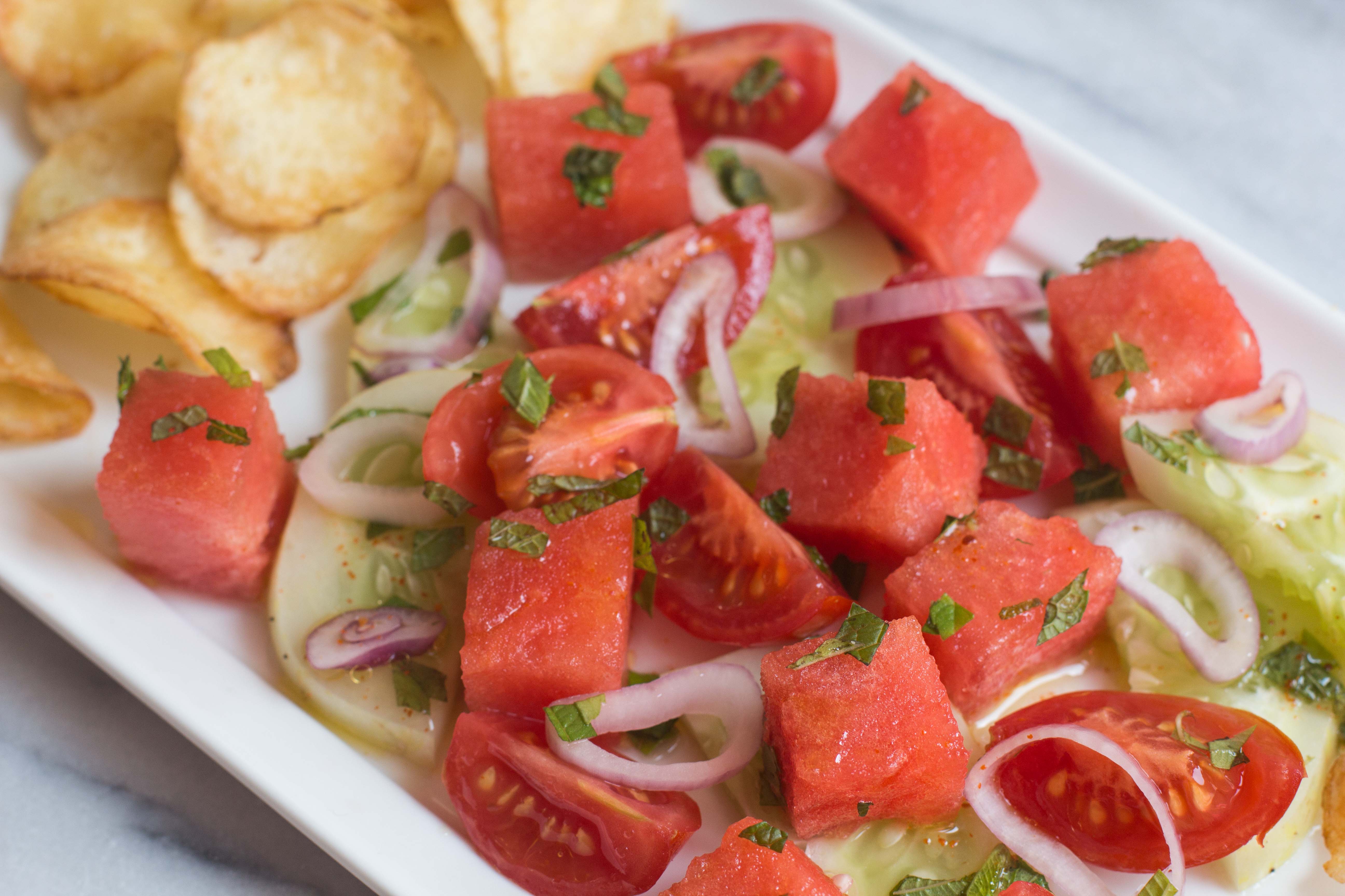 Menorca-Inspired Summer Salad with Harissa Dressing
