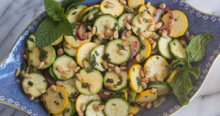 Salad of Zucchini Coins with Basil and Mint