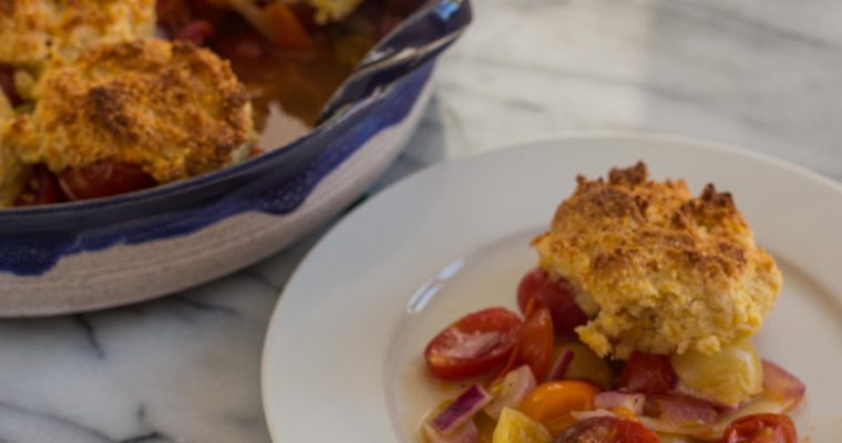 Savory Tomato Cobbler