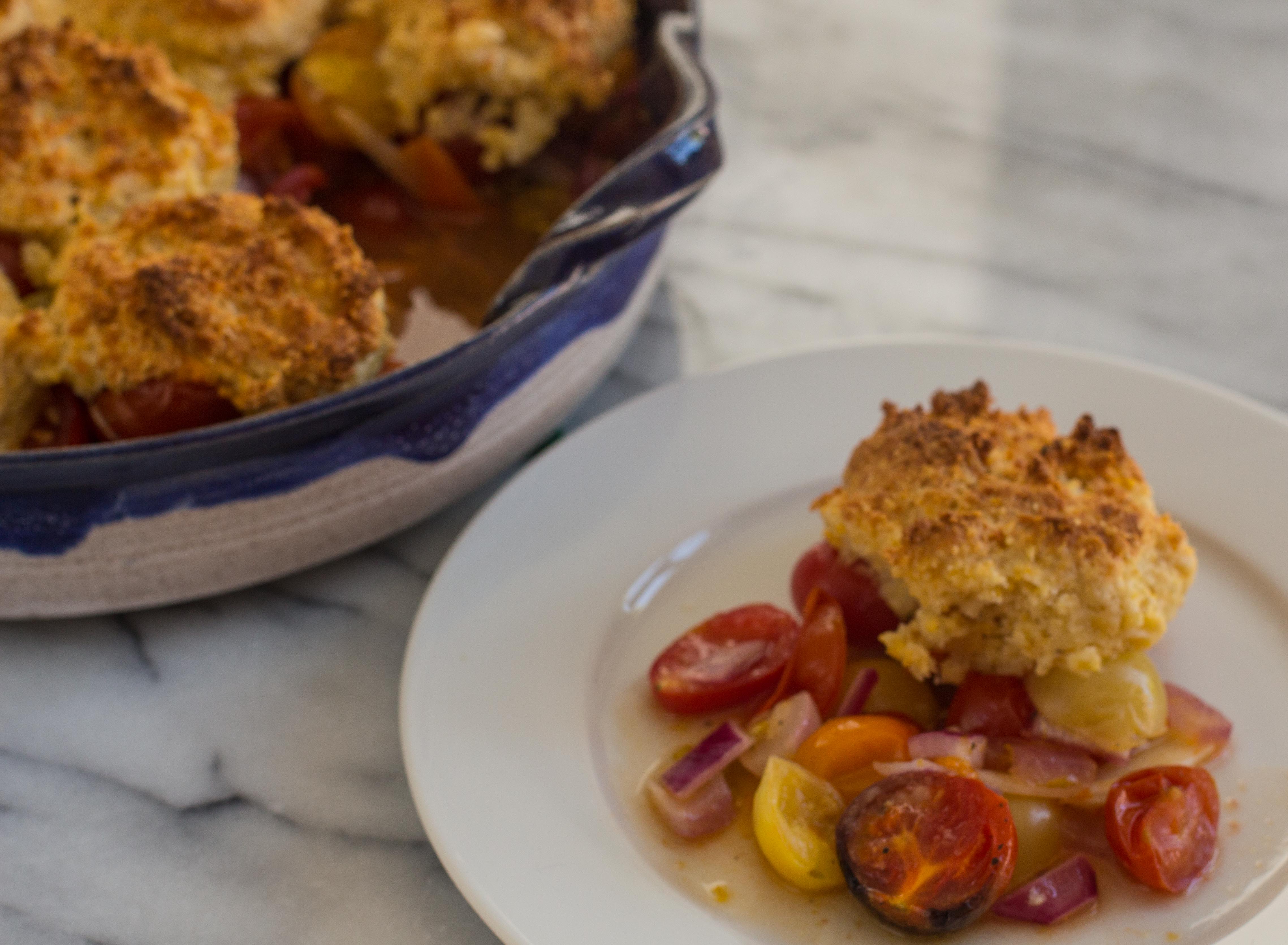 Savory Tomato Cobbler