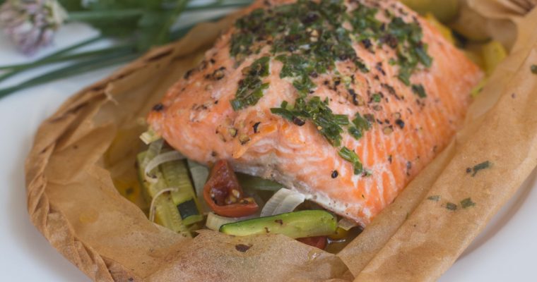 Parchment Wrapped Roasted Fish