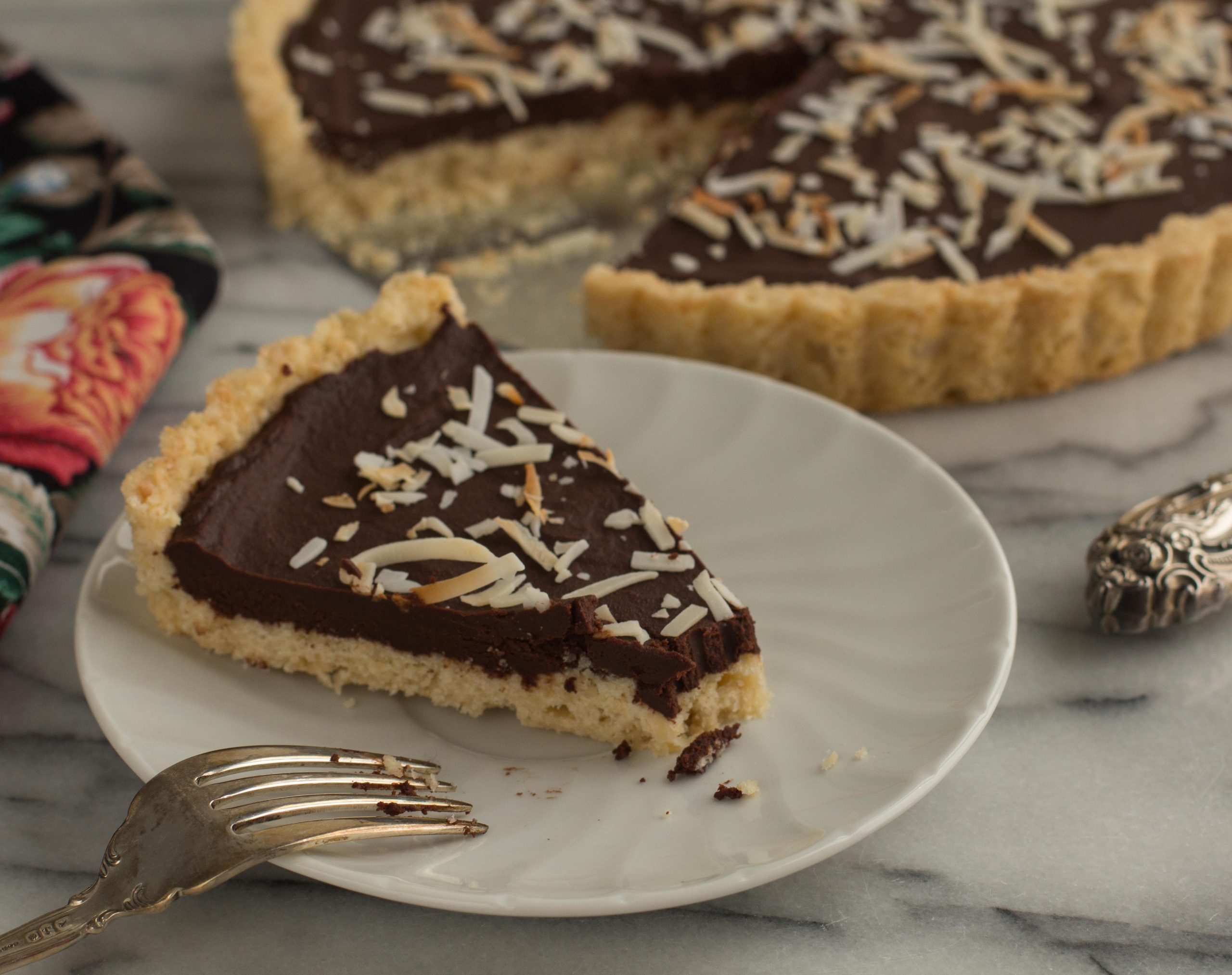 Chocolate Coconut Tart