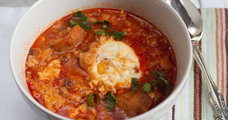 Spanish-Style Garlic Bread Soup