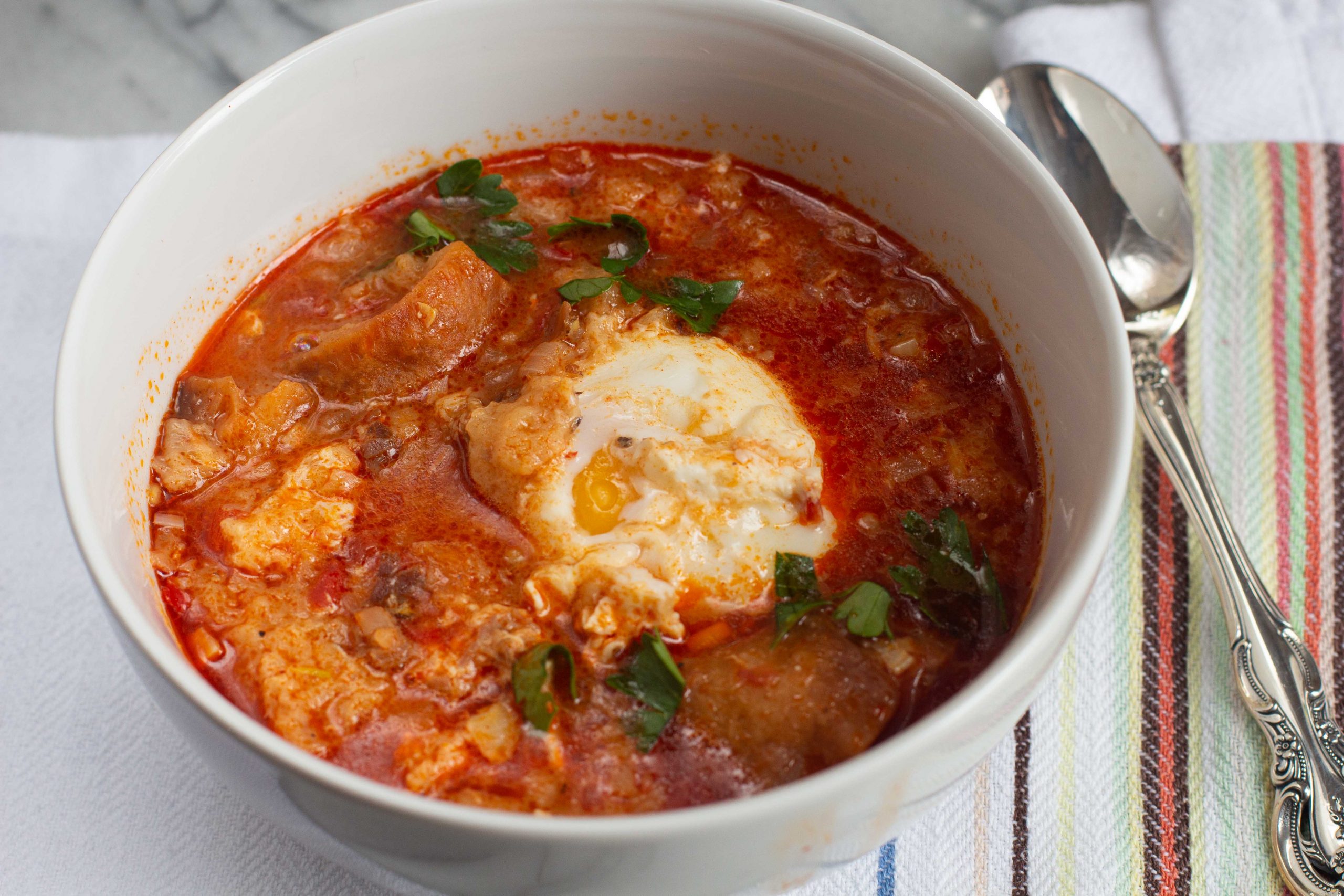 Spanish-Style Garlic Bread Soup