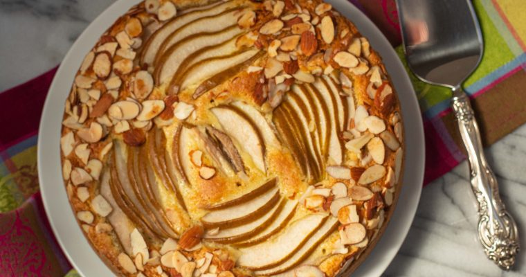 Pear Almond Olive Oil Cake