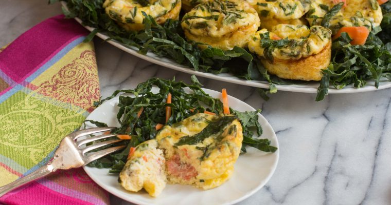 Smoked Salmon and Asparagus Mini-Frittatas