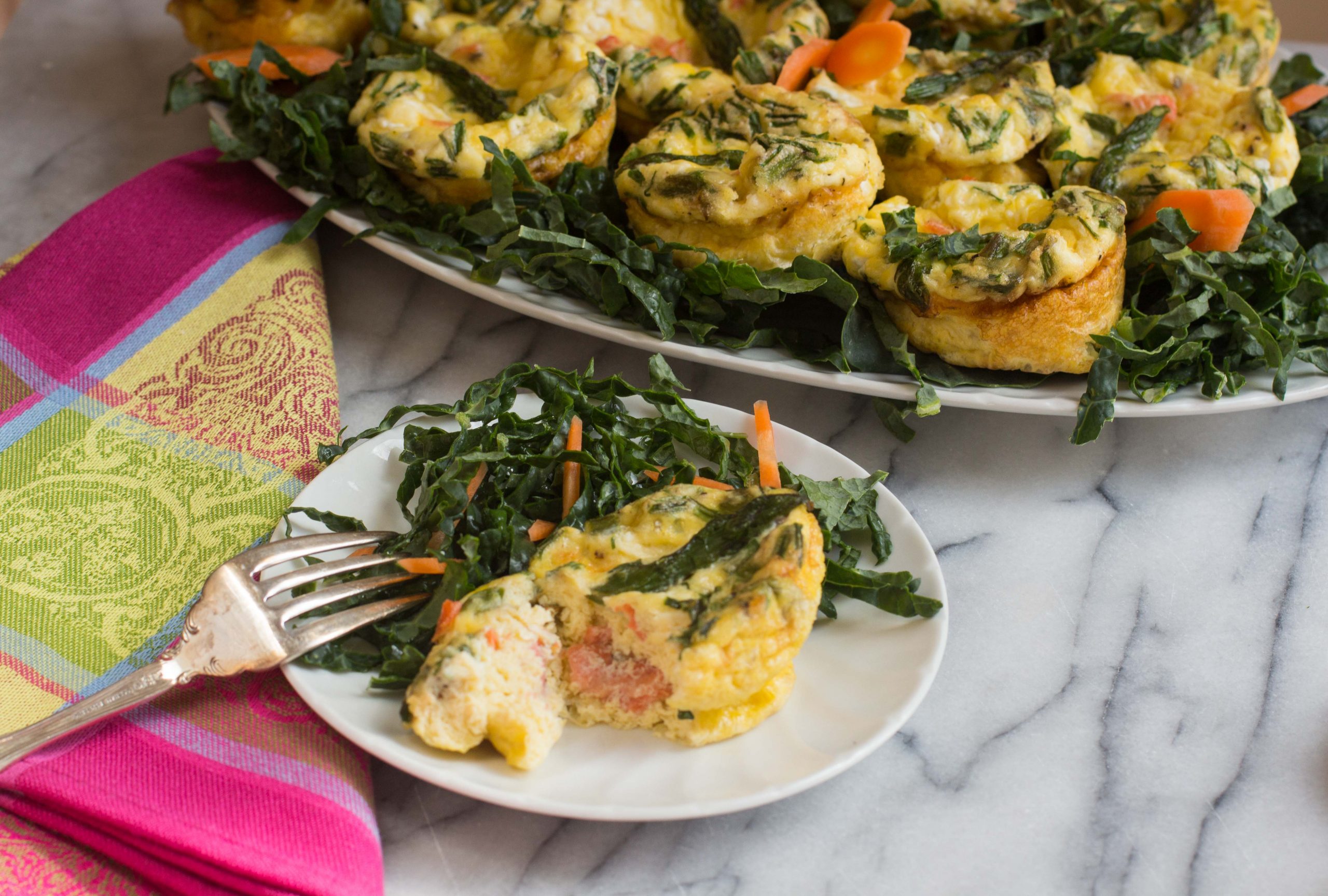 Smoked Salmon and Asparagus Mini-Frittatas