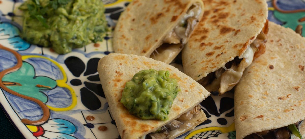 Hen of the Woods Quesadillas with Avocado Salsa